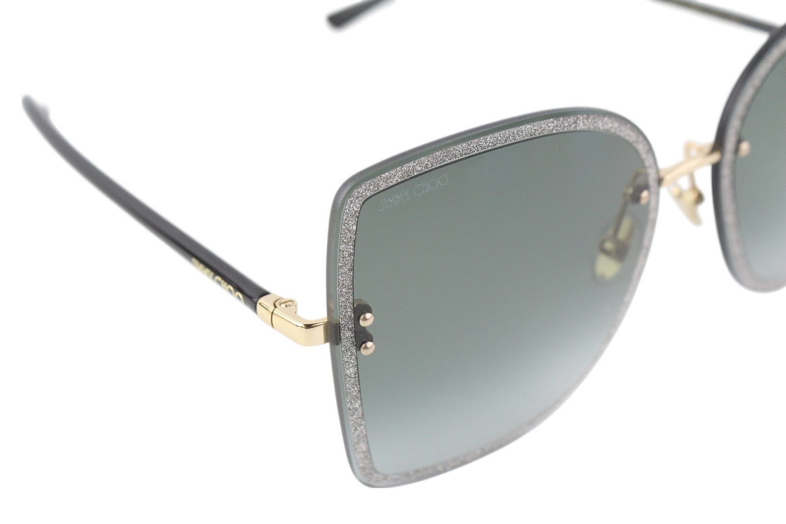 JIMMY CHOO Leti/s Women Sunglasses OS Black Shiny Frame Tinted Butterfly RRP€355