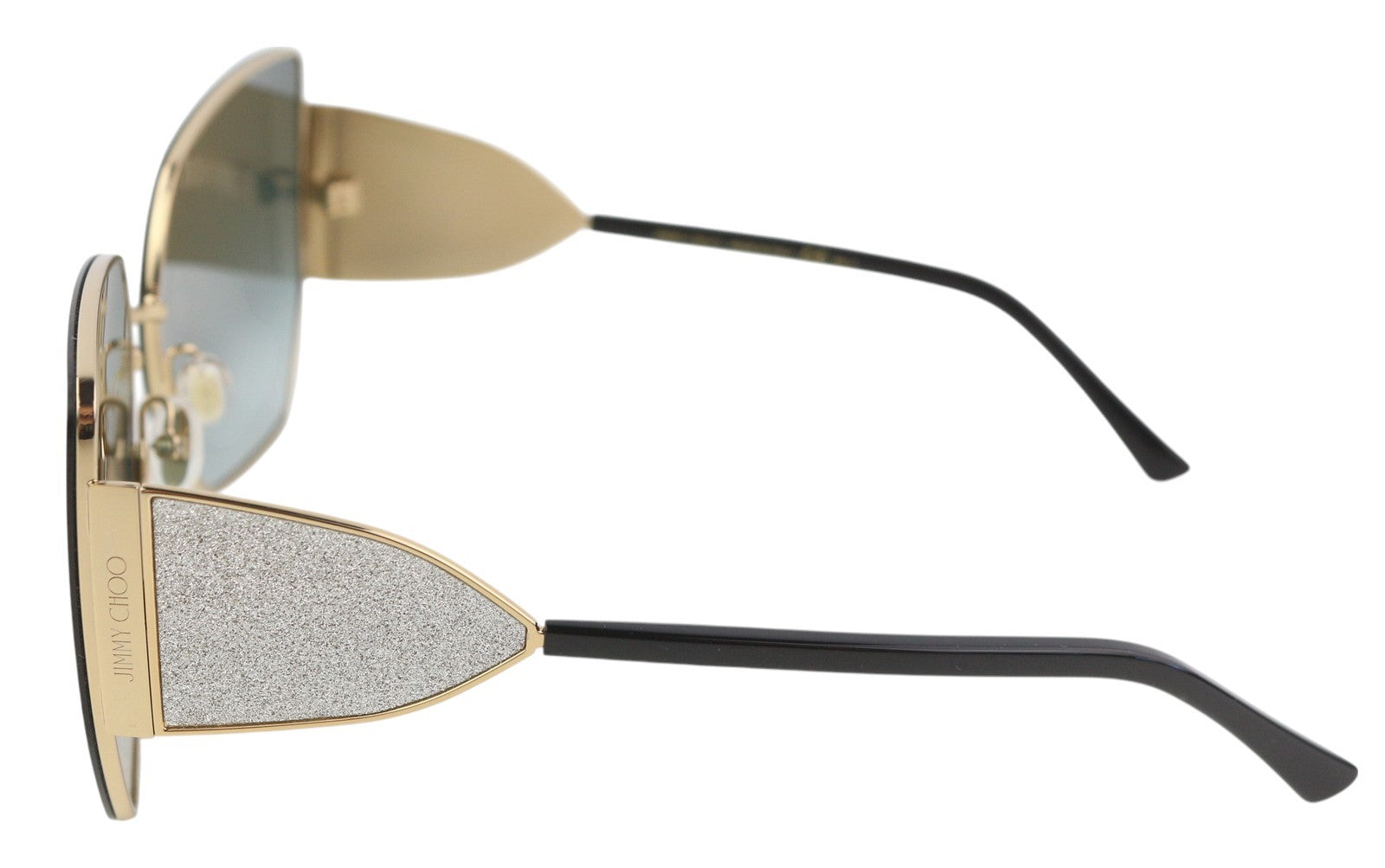 JIMMY CHOO River/S Women Sunglasses OS Gold Tone Shiny Tinted Butterfly RRP€385