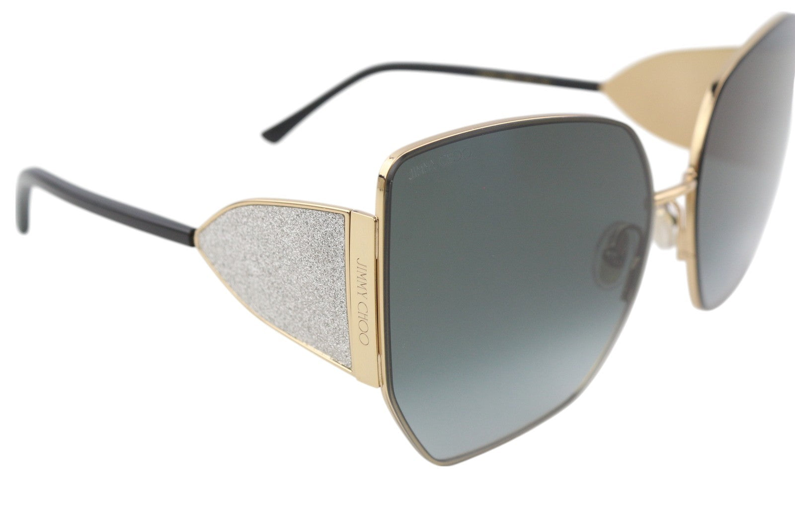 JIMMY CHOO River/S Women Sunglasses OS Gold Tone Shiny Tinted Butterfly RRP€385