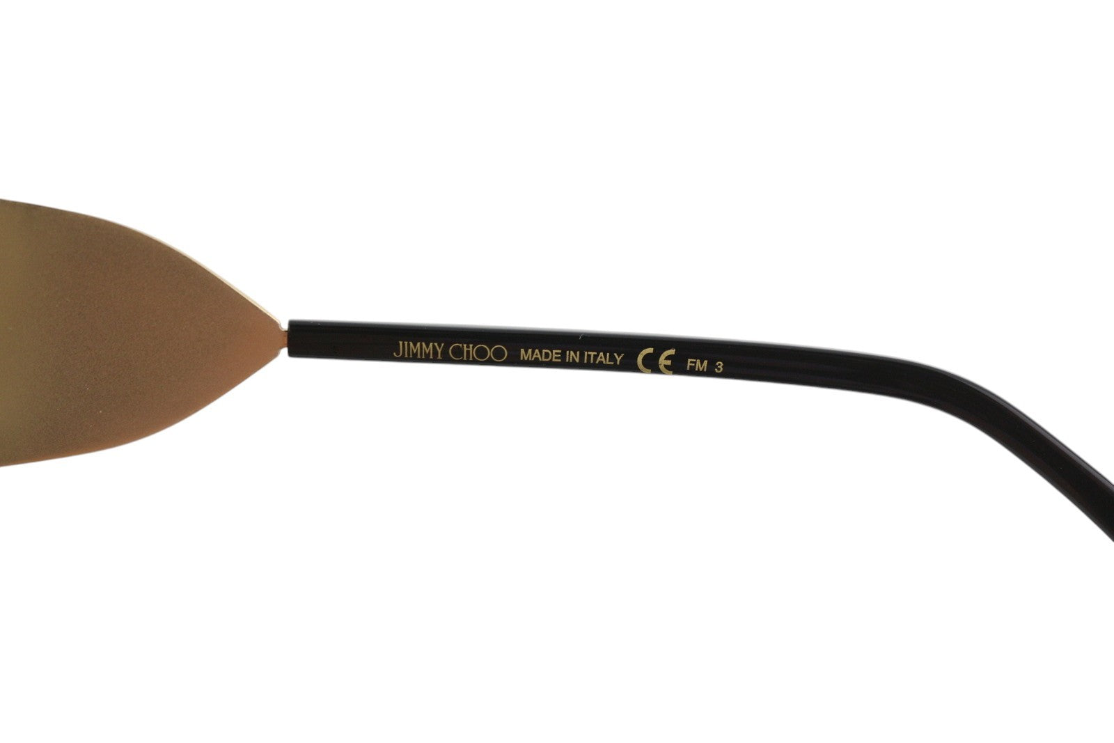 JIMMY CHOO River/S Women Sunglasses OS Gold Tone Shiny Tinted Butterfly RRP€385