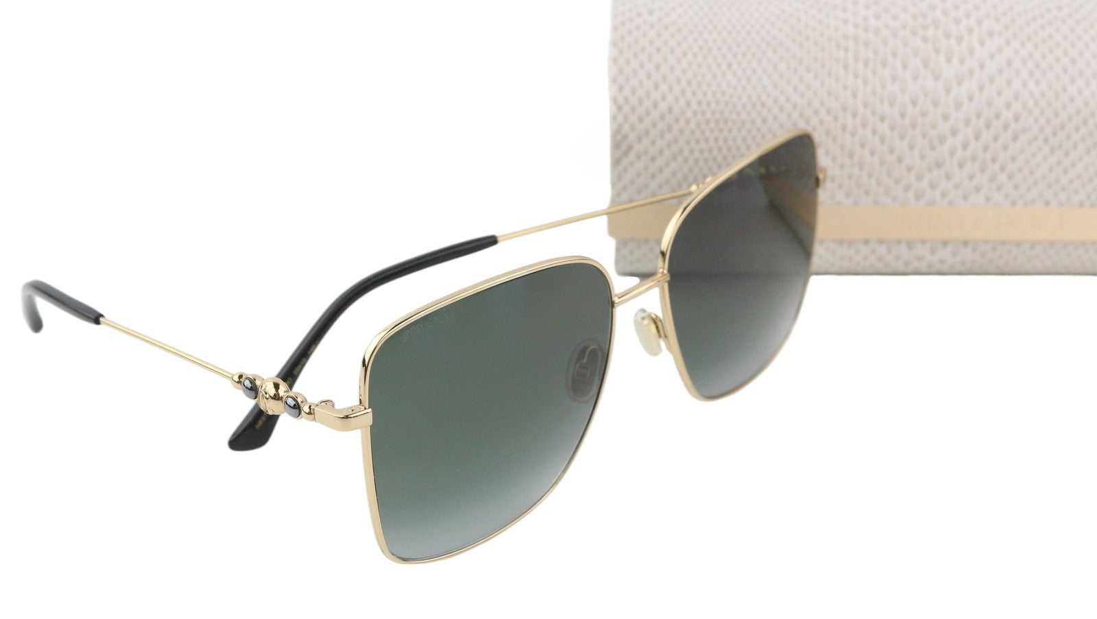 JIMMY CHOO Hester/S Women Sunglasses OS Gold Tone Casual Tinted Square RRP€245