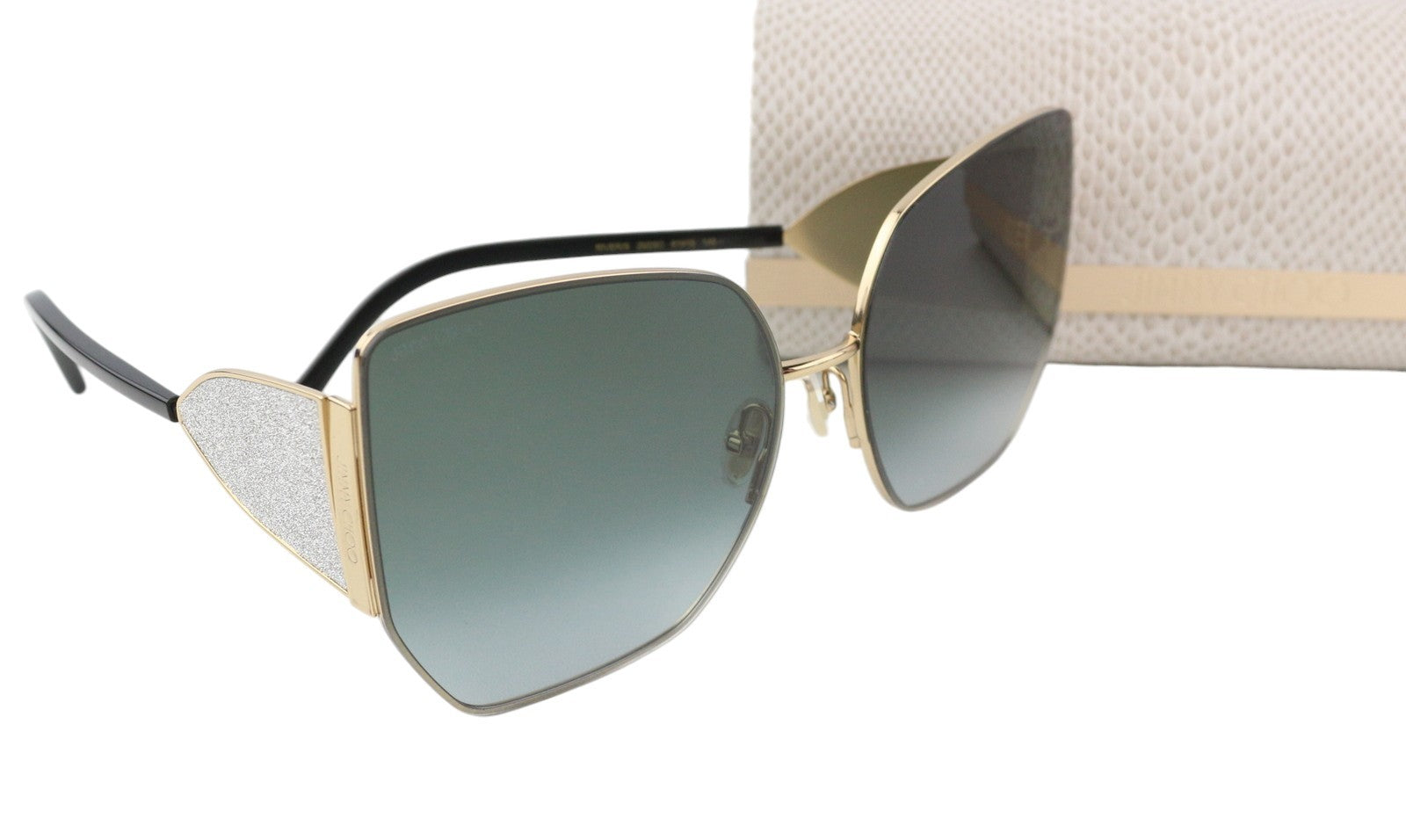 JIMMY CHOO River/S Women Sunglasses OS Gold Tone Frame Tinted Butterfly RRP€385