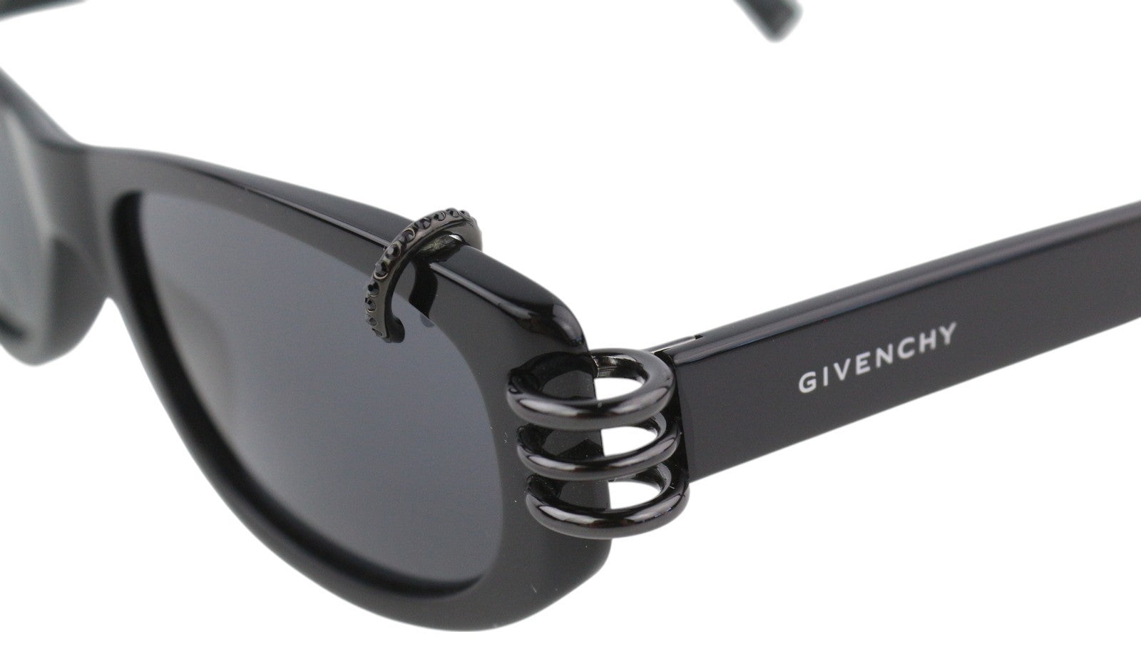 GIVENCHY GV 7176/S Women Sunglasses OS Black Cat-Eye Frame Tinted Logo RRP€255
