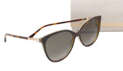 JIMMY CHOO Lissa/S Women Sunglasses OS Brown Animal Print Tinted Cat-Eye RRP€270