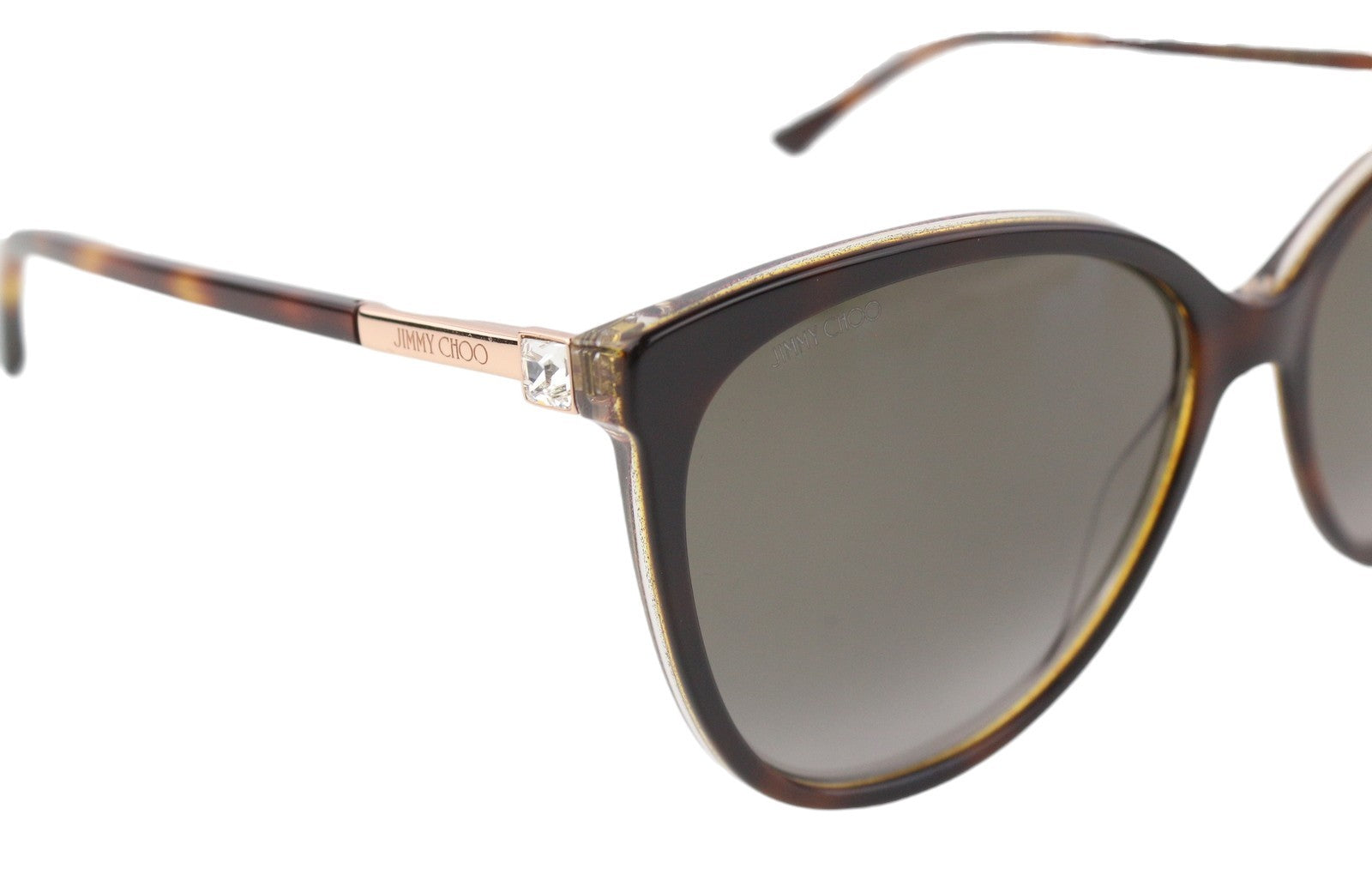 JIMMY CHOO Lissa/S Women Sunglasses OS Brown Animal Print Tinted Cat-Eye RRP€270