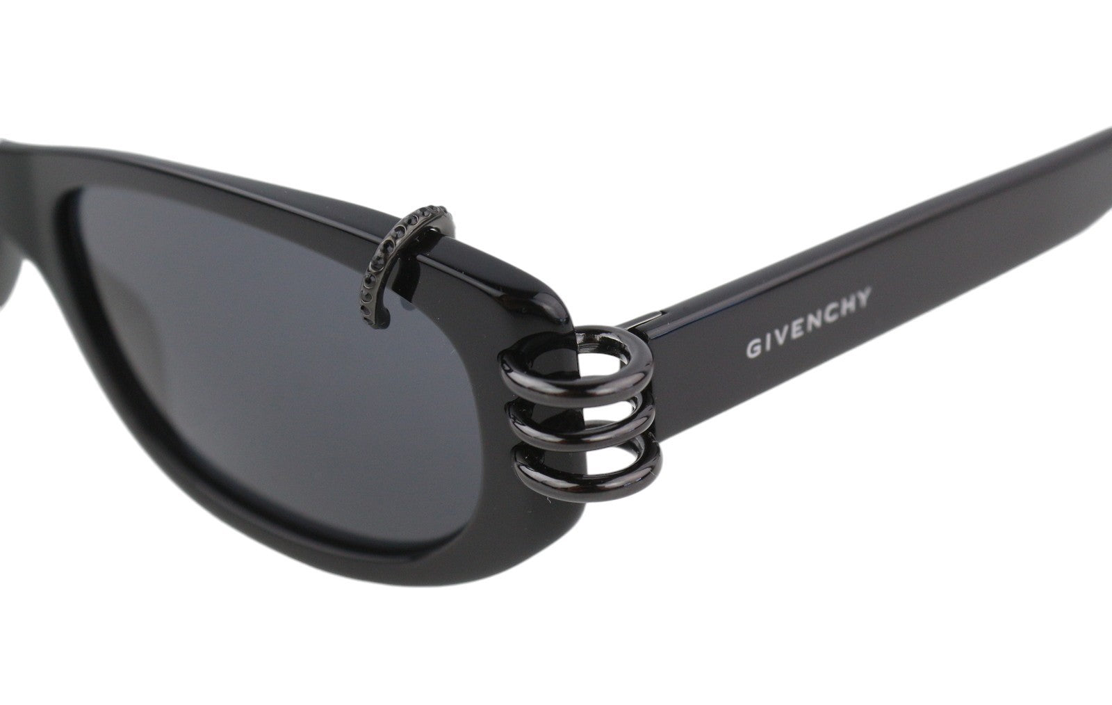 GIVENCHY GV 7176/S Women Sunglasses OS Black Cat-Eye Tinted Casual Logo RRP€255