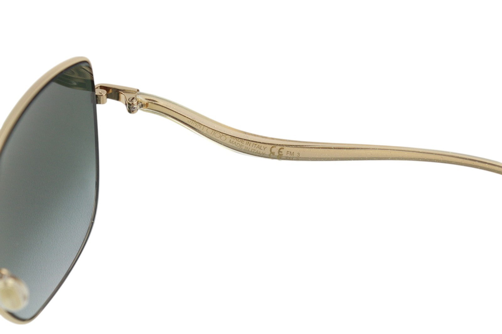 JIMMY CHOO Mamie/S Women Sunglasses OS Gold Tone Frame Tinted Square RRP$319