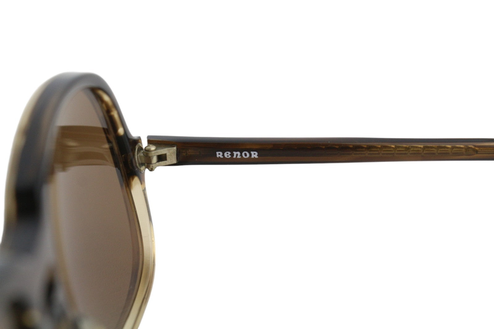 RENOR Women Sunglasses OS Brown Patterned Square Shape Tinted Casual Unisex