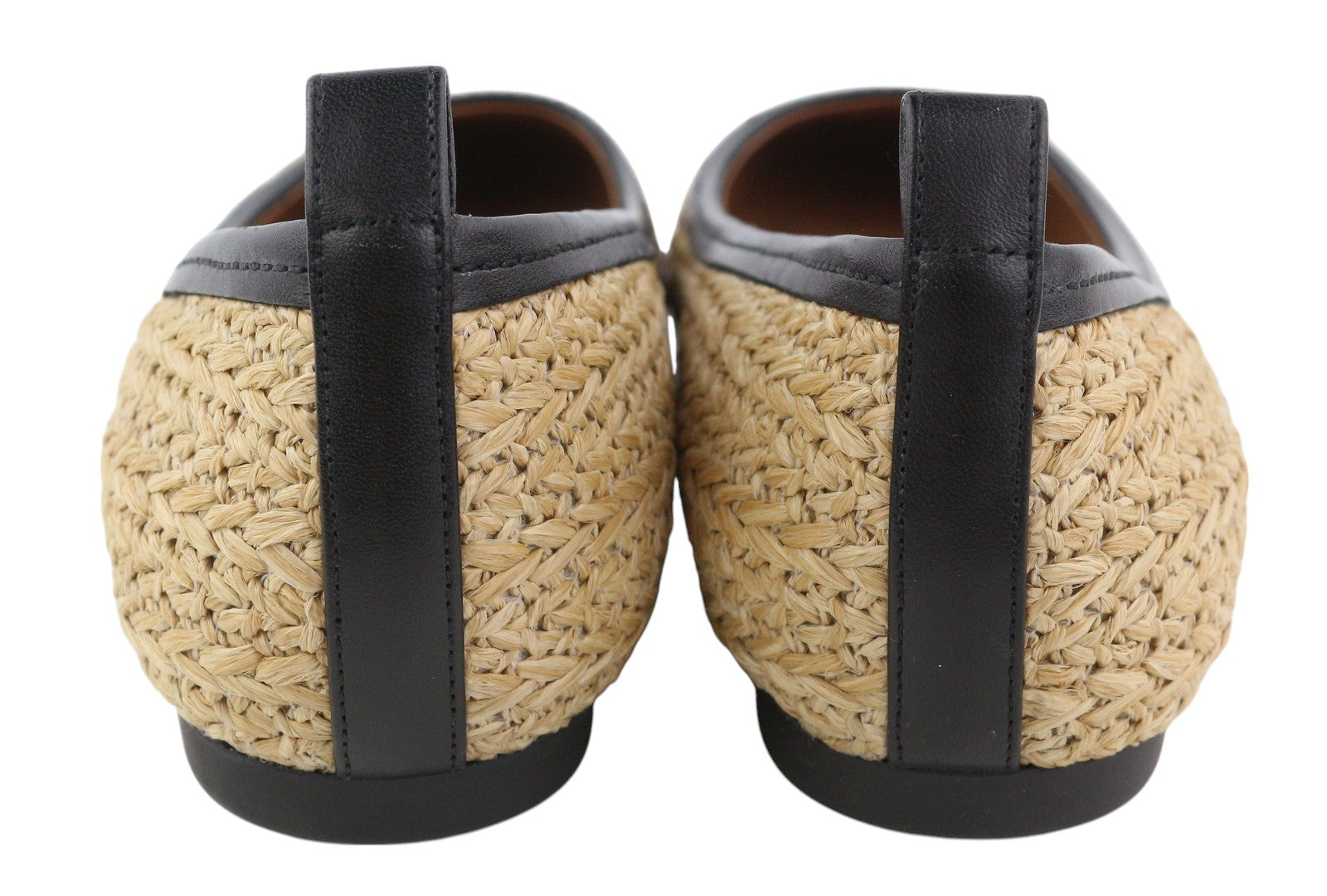 EMPORIO ARMANI Women Flats EU37 Brown Ballerina Pumps Almond Toe Logo RRP€279