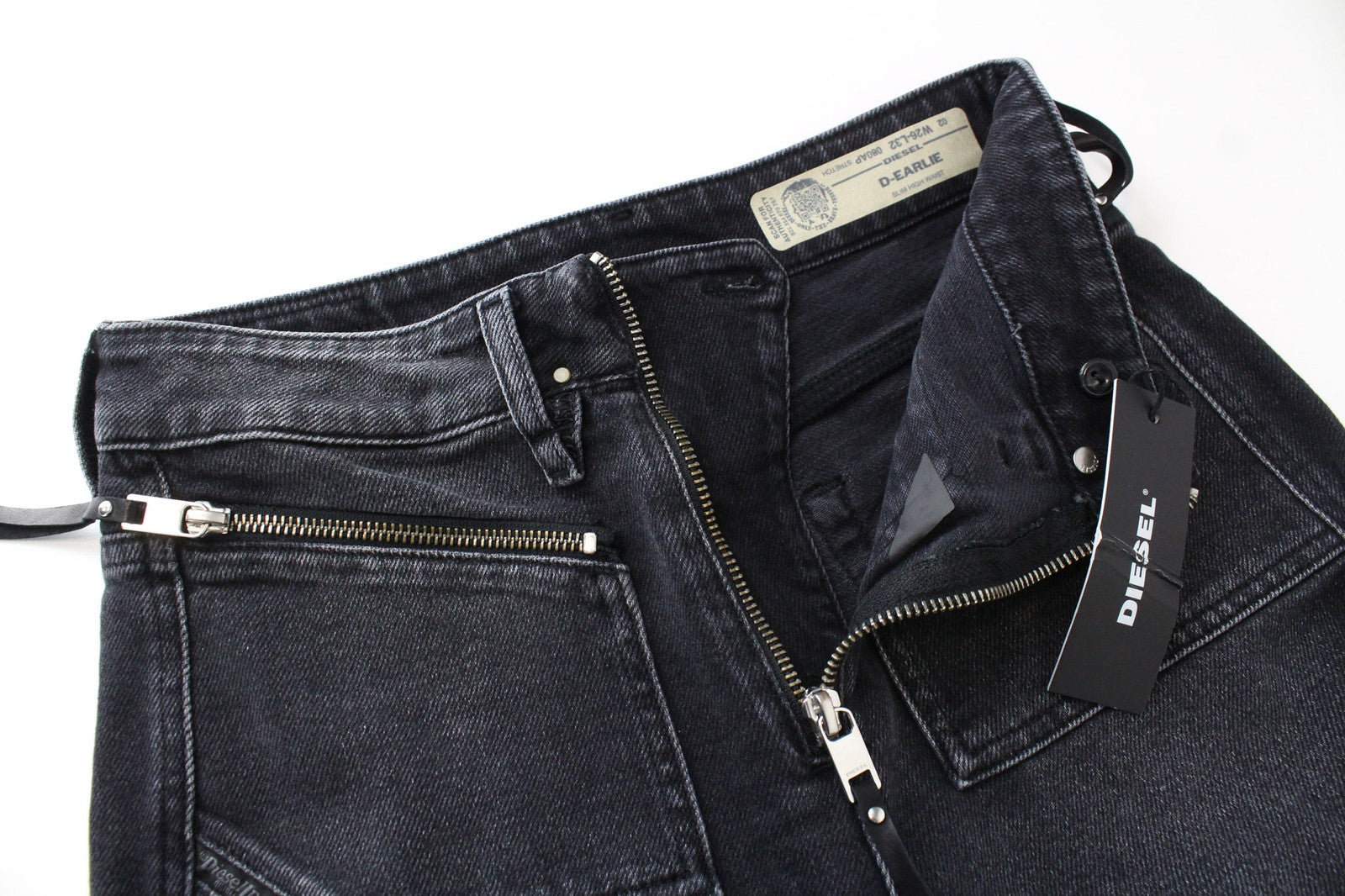 DIESEL D-Earlie 080AP Women's Slim Fit Cropped Jeans W26/L32 Dark Grey