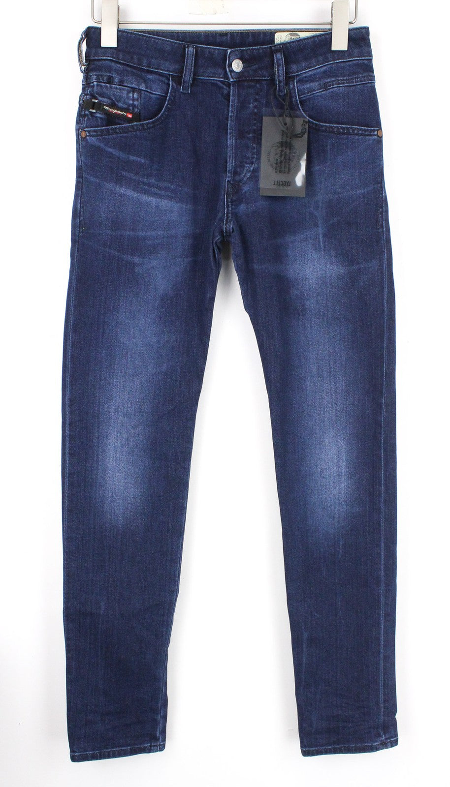 DIESEL D-Bazer 083AT Men's W26 Tapered Fit Boys Washed Blue Stretch Jeans