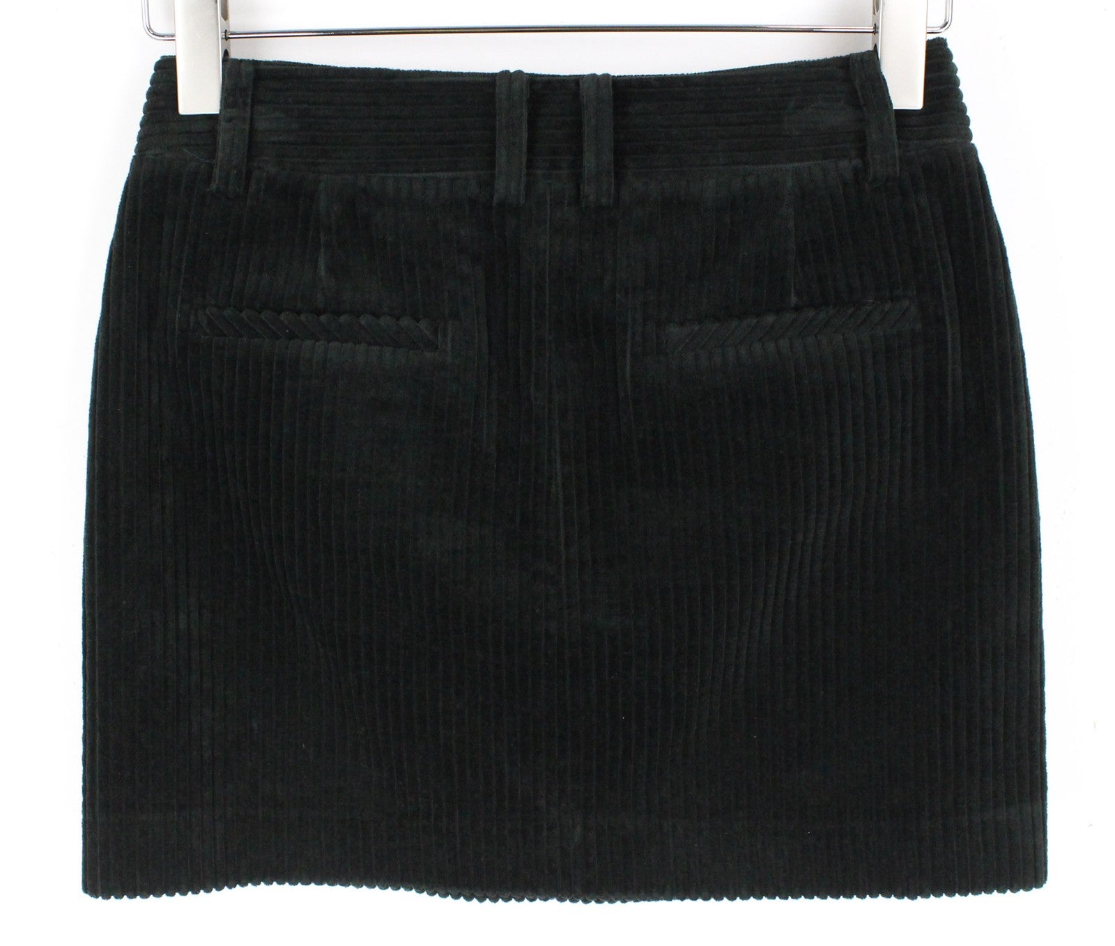 SUISTUDIO Women's Mini Skirt W29 Corduroy Dark Green Casual Short Style