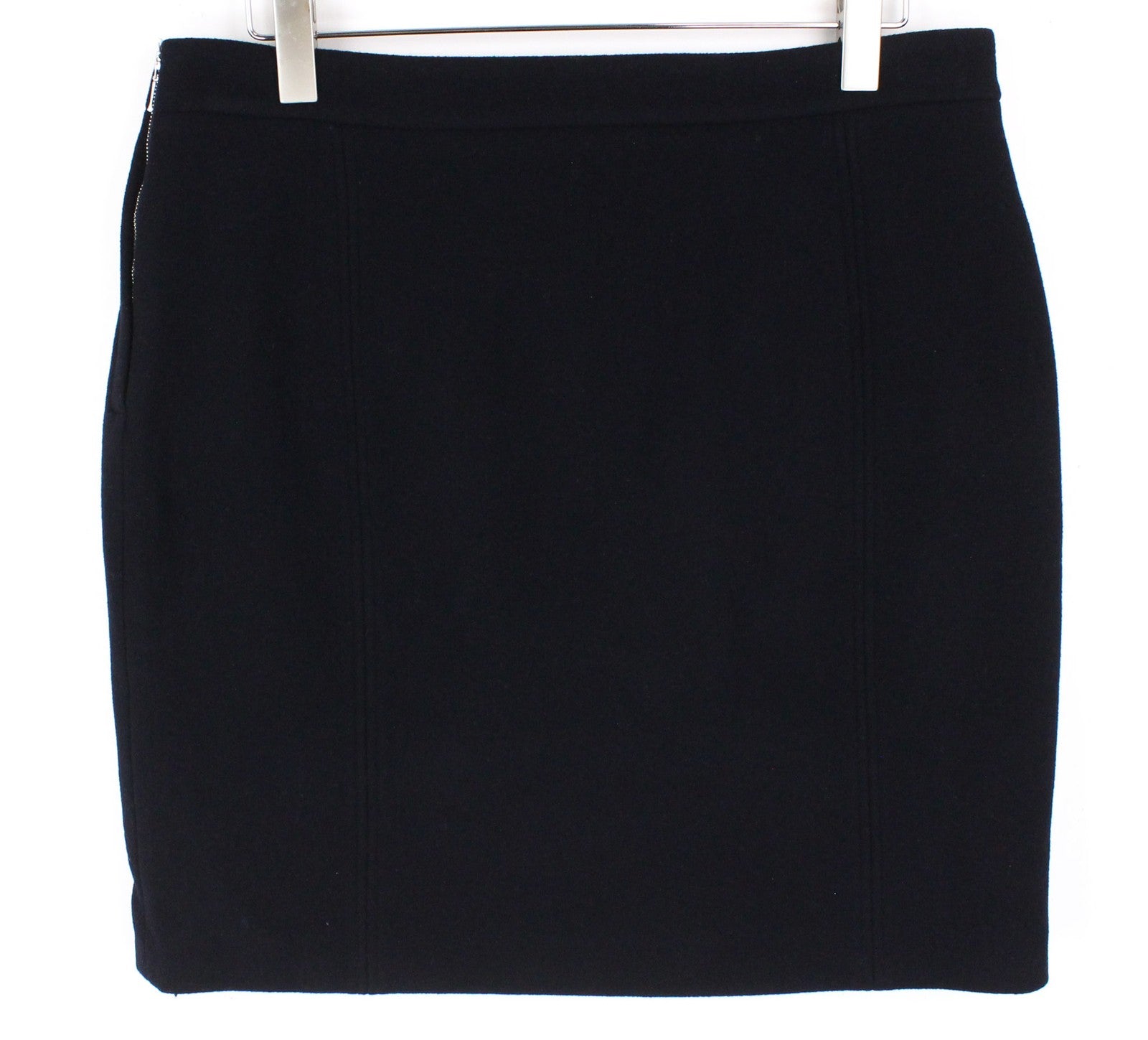 SUISTUDIO Aspen Women's Skirt UK18 Navy Blue Wool Classic Short Formal