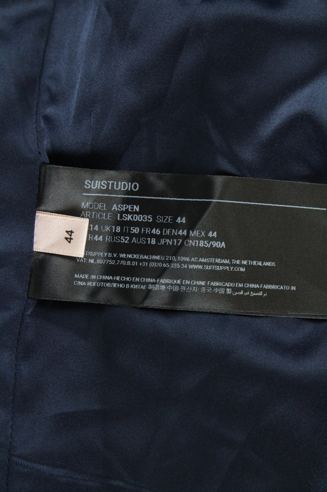 SUISTUDIO Aspen Women's Skirt UK18 Navy Blue Wool Classic Short Formal