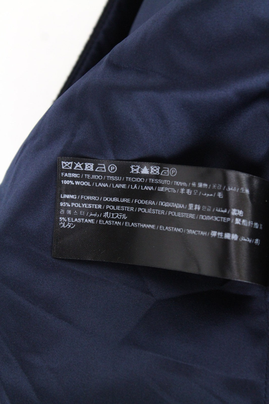 SUISTUDIO Aspen Women's Skirt UK18 Navy Blue Wool Classic Short Formal