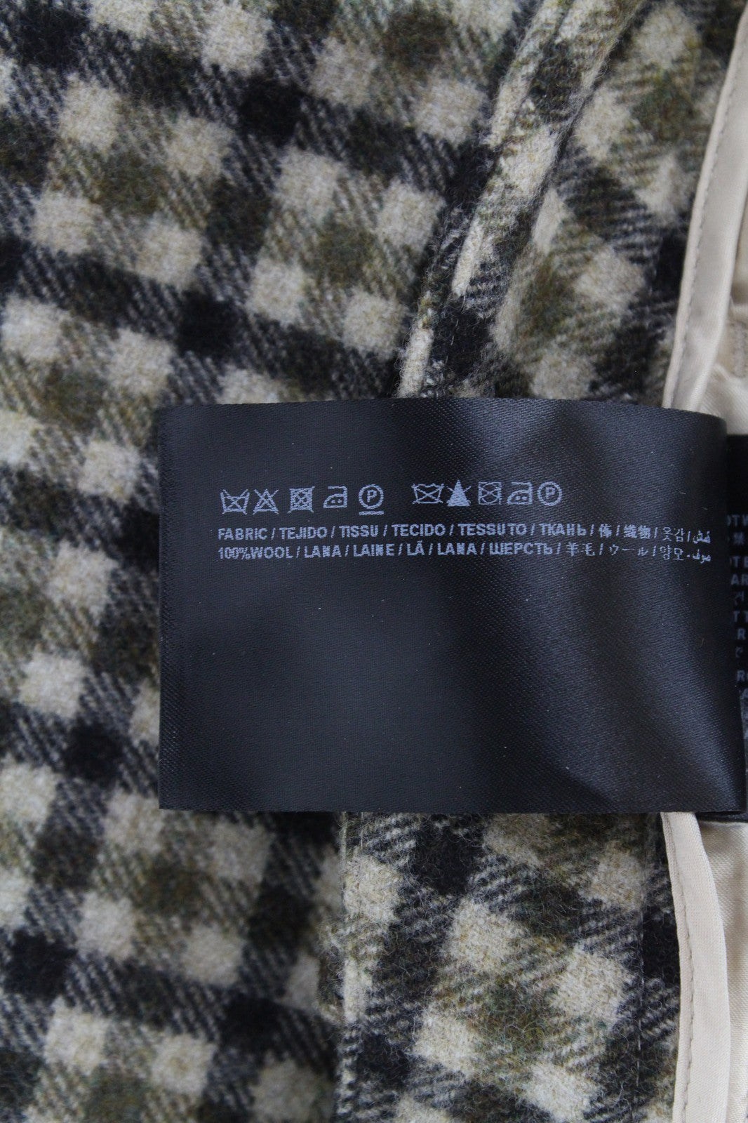 SUISTUDIO Robin Women's UK10 Cropped Pure Wool Pleated Grey Checked Pants