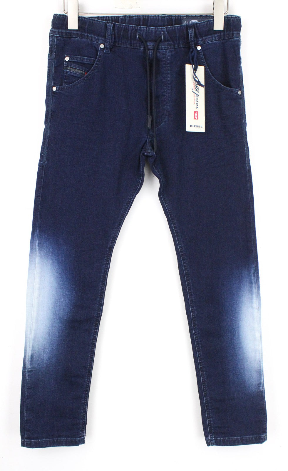 DIESEL Krooley-NE 0687D Men's W28 Slim Carrot Jogg Blue Stretch Sweat Jeans