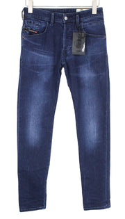 DIESEL D-Bazer 083AT Men's W26 Taper Washed Blue Stretch Cotton Boys Jeans