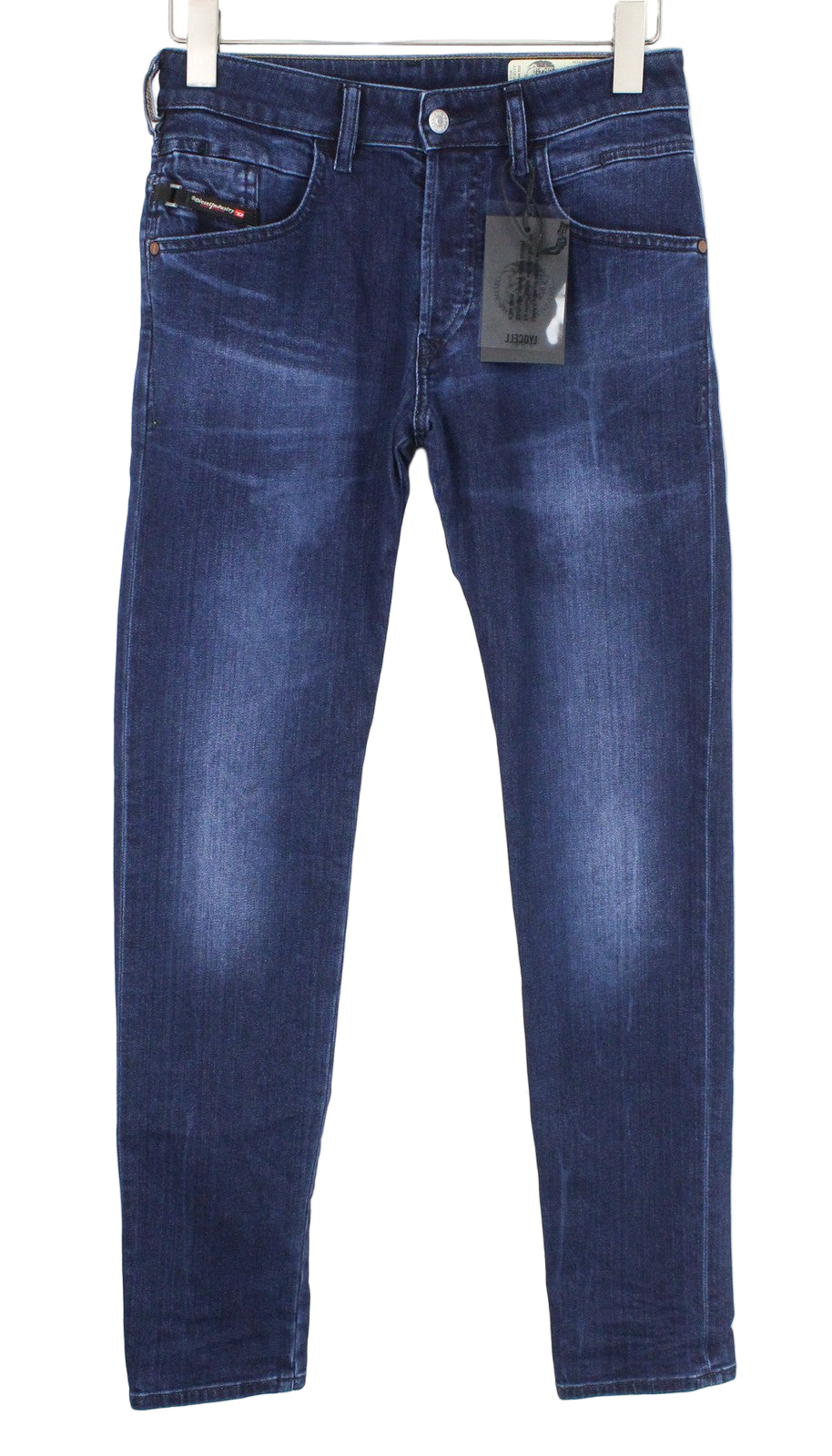 DIESEL D-Bazer 083AT Men's W26 Taper Washed Blue Stretch Cotton Boys Jeans