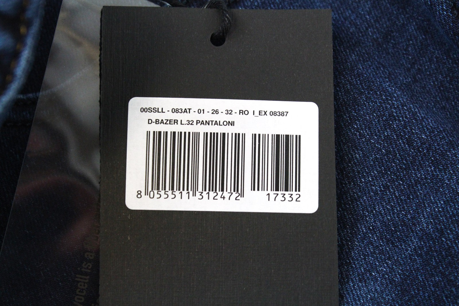 DIESEL D-Bazer 083AT Men's W26 Taper Washed Blue Stretch Cotton Boys Jeans