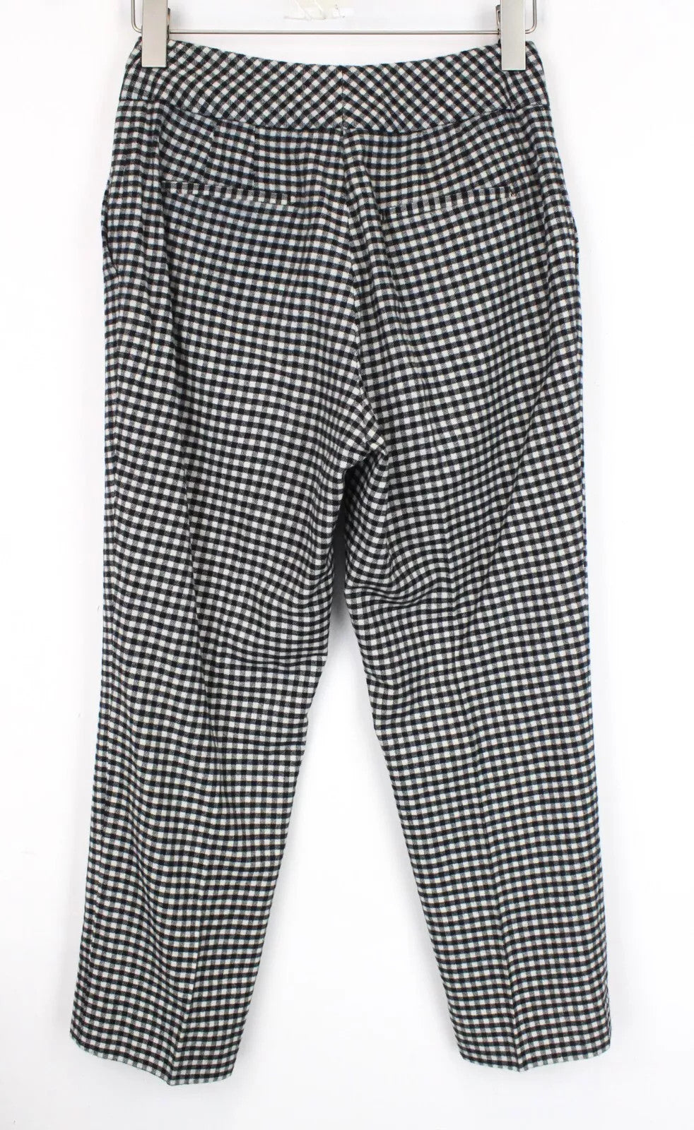 SUISTUDIO Lane Women's UK12S Checked Black White Wool Cotton Stretch Pants