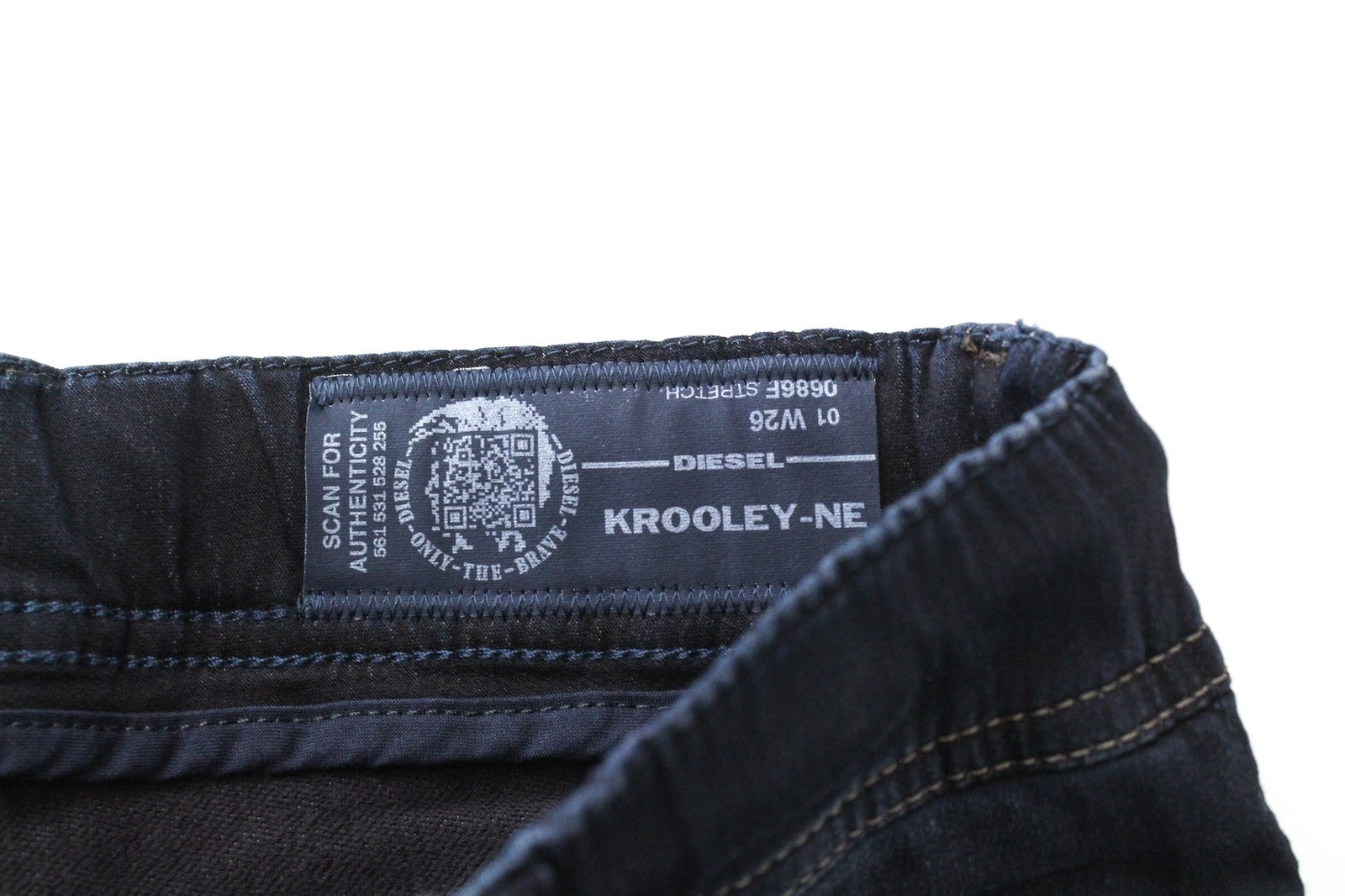 DIESEL Krooley-NE 0686F Boys W26 Jogg Slim Carrot Blue Cotton Sweat Jeans