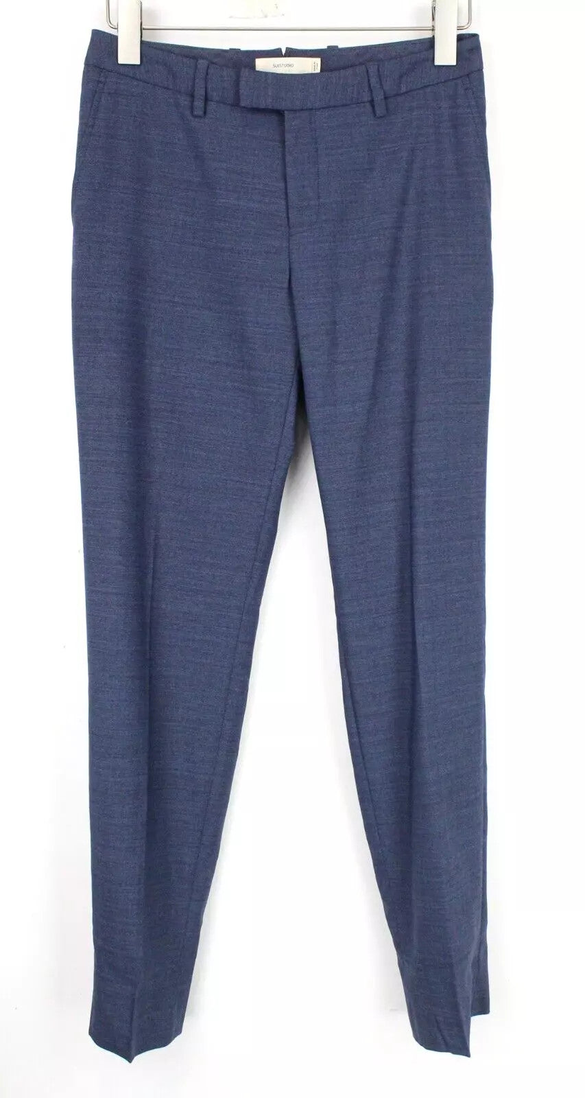 SUISTUDIO Robin Women's UK8R Pleated Blue Classic Formal Fit Trousers