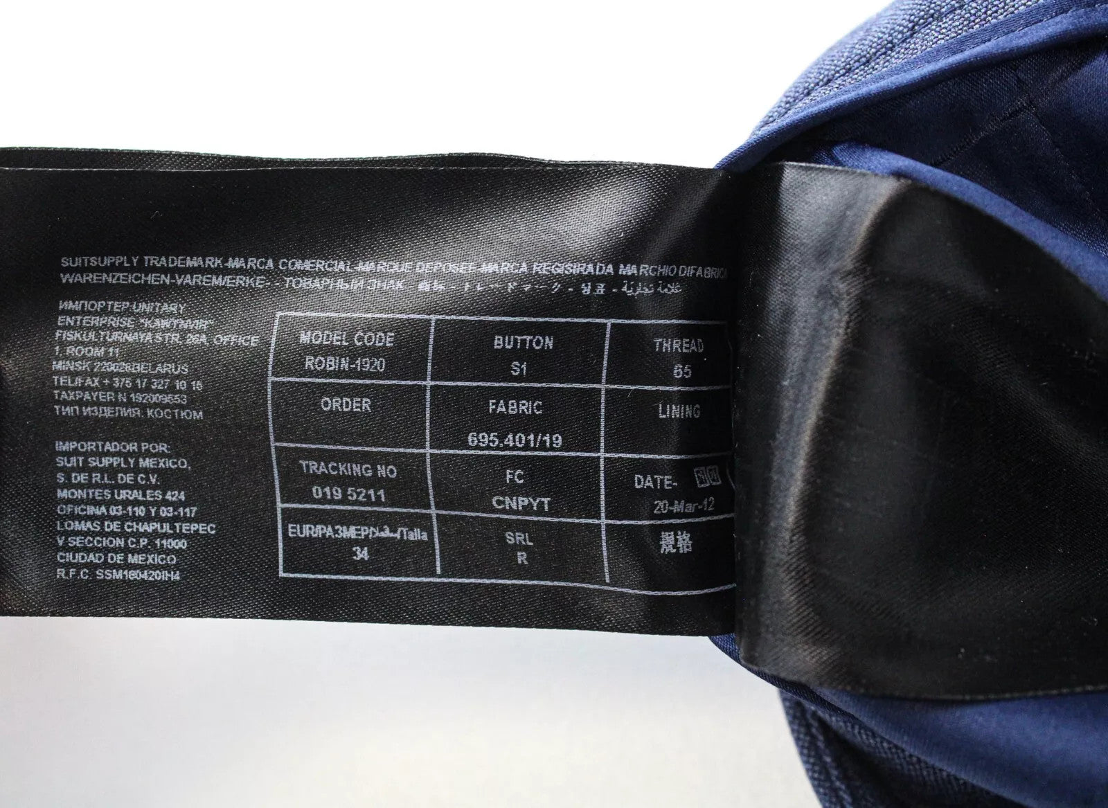 SUISTUDIO Robin Women's UK8R Pleated Blue Classic Formal Fit Trousers