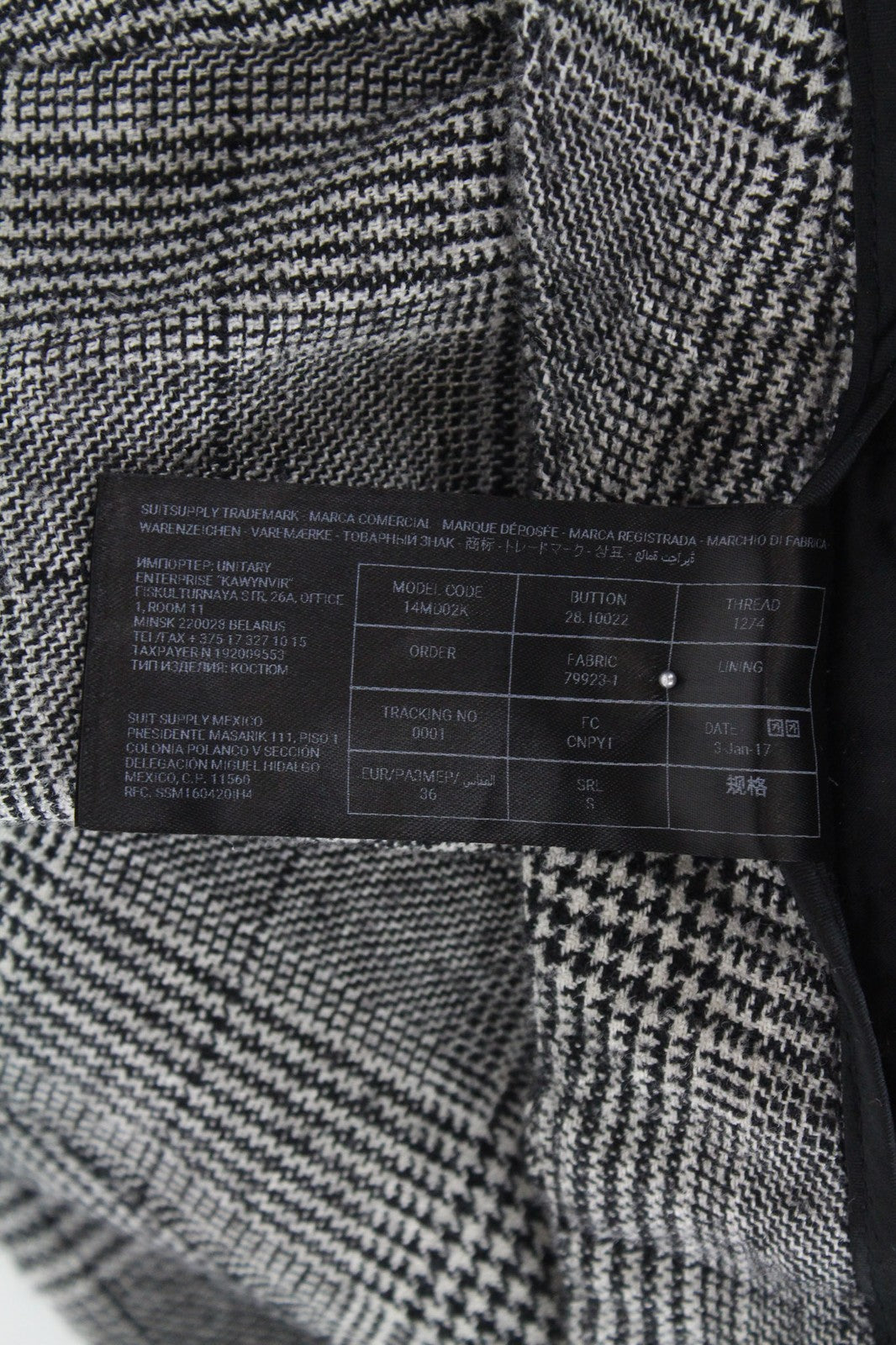 SUISTUDIO Women's UK10S Grey Checked Pleated Wool Silk Linen Blend Trousers