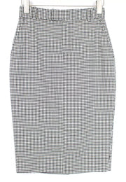 SUISTUDIO Edan Women's Skirt EU34 Houndstooth Pattern Formal Black White