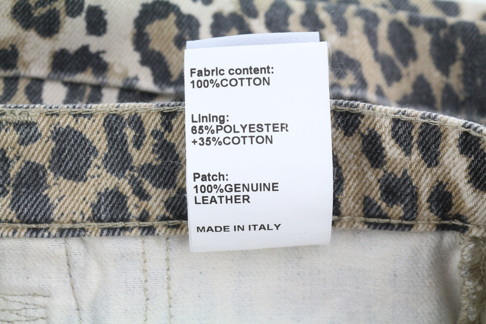 R13 Pouch Pocket Women Shorts 24 Denim Rigid Leopard Print Buttoned RRP$1029