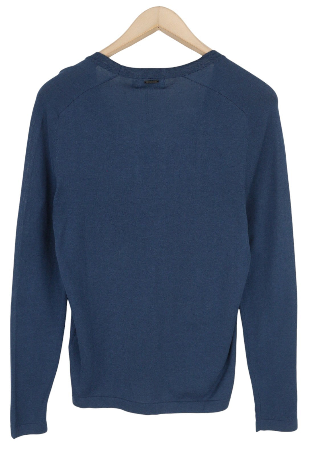 ANTONY MORATO Men Jumper M Blue Cotton Knitted Hidden Button V-Neck Cardigan