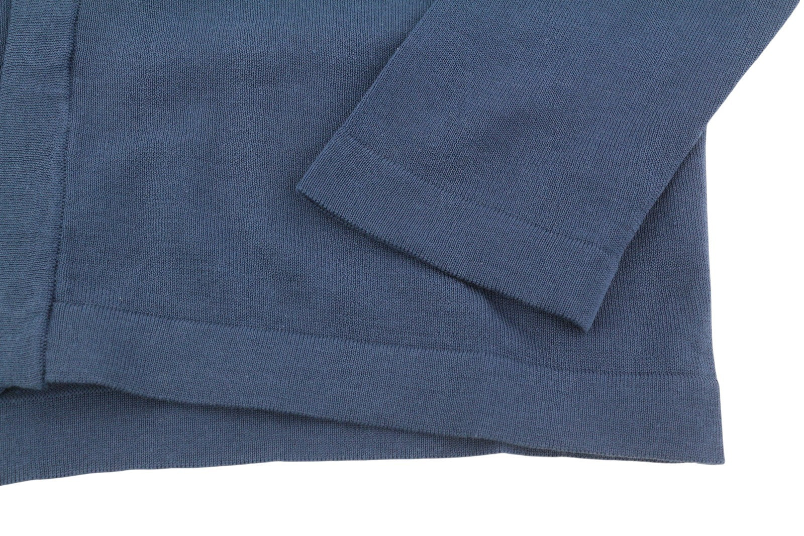 ANTONY MORATO Men Jumper M Blue Cotton Knitted Hidden Button V-Neck Cardigan