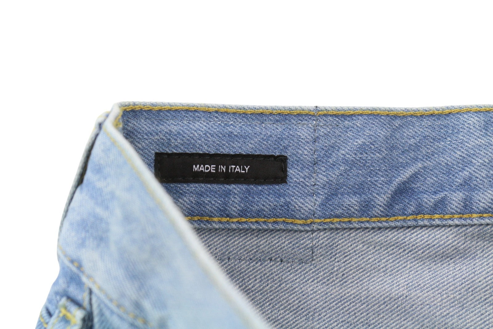 R13 Cross Over Women Shorts 28 Washed Denim Blue Asymmetrical Distress RRP€599