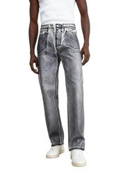 CALVIN KLEIN 90's Straight Men Jeans W30 Grey Washed Coated Zip Fly RRP€169