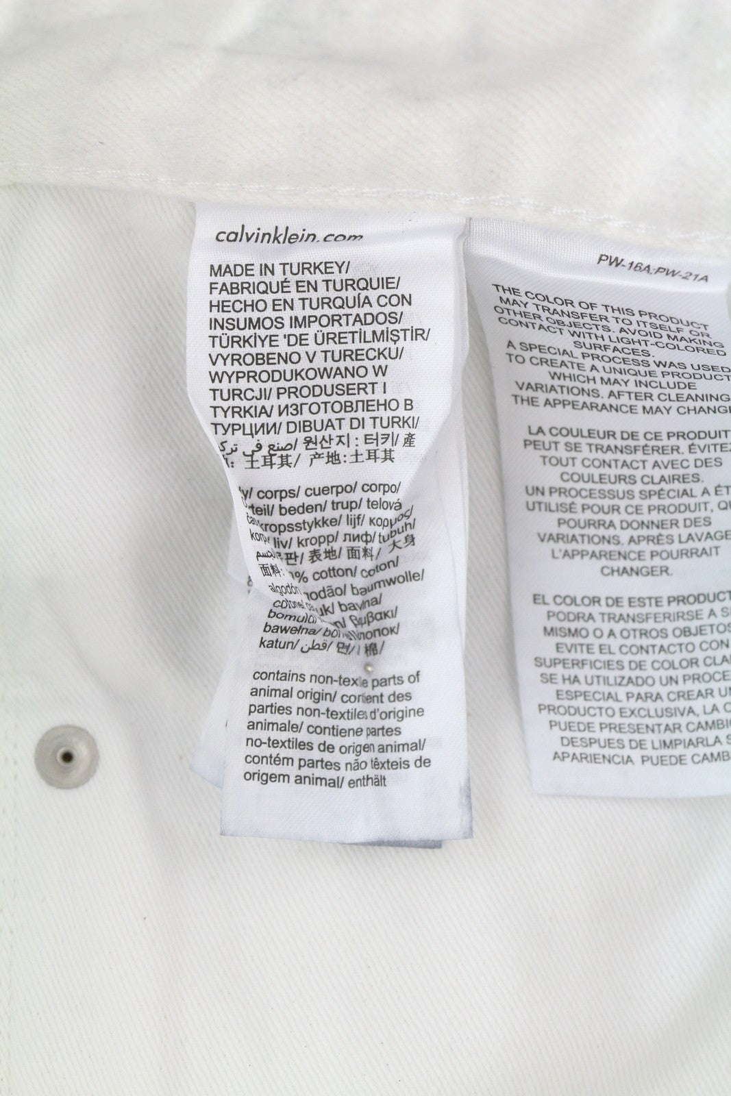 CALVIN KLEIN 90's Straight Men Jeans W34 Grey Washed Coated Zip Fly RRP€169