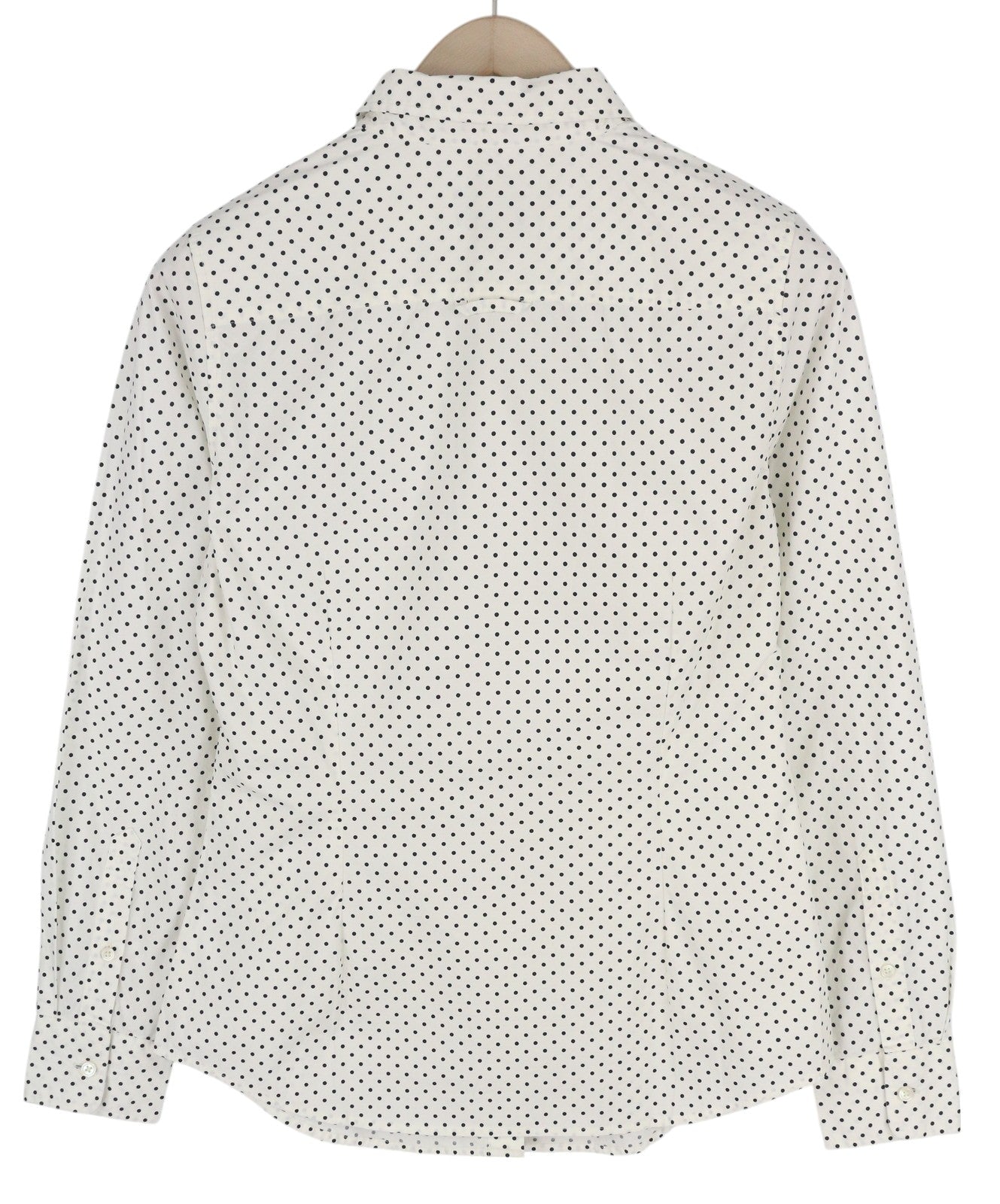 GANT Stretch Broadcloth Dot Women Shirt EU36 White Button-Up Spread Neck Casual