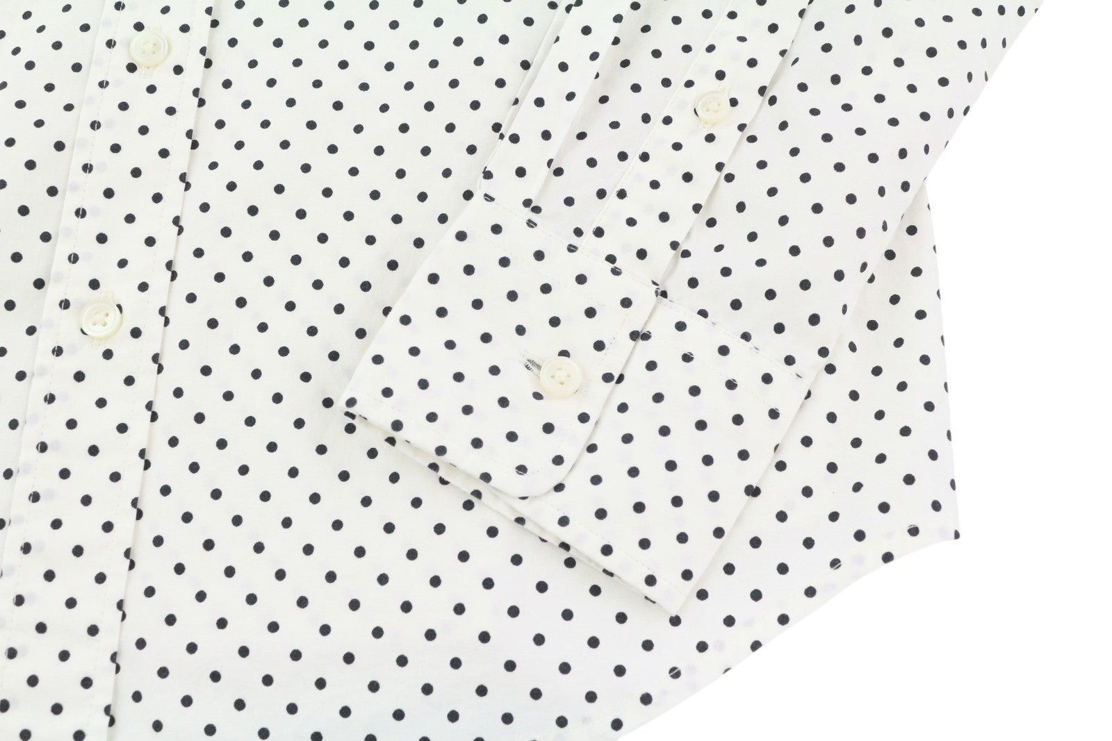 GANT Stretch Broadcloth Dot Women Shirt EU36 White Button-Up Spread Neck Casual