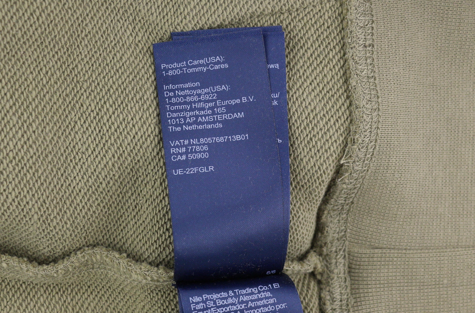 TOMMY HILFIGER Square Logo Men Hoodie L Brown Kangaroo Pocket Hooded Pullover