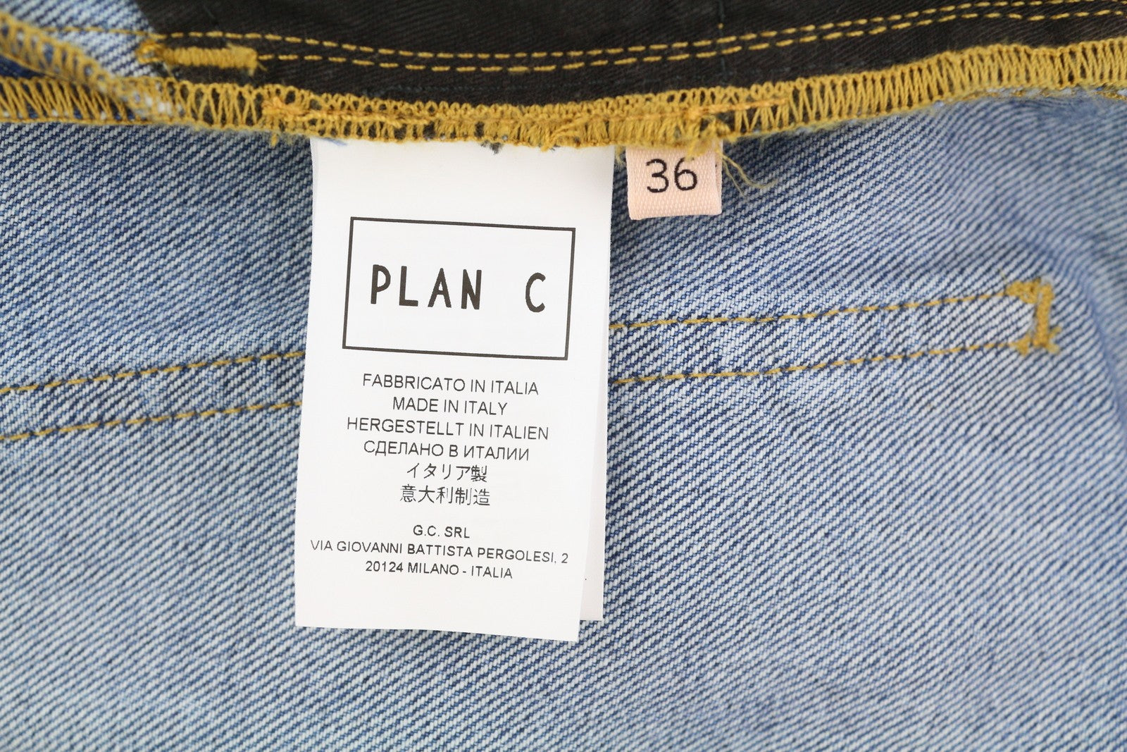 PLAN C Women Shorts 36 Washed Denim Blue Zip Fly Cotton Pockets Casual RRP€389