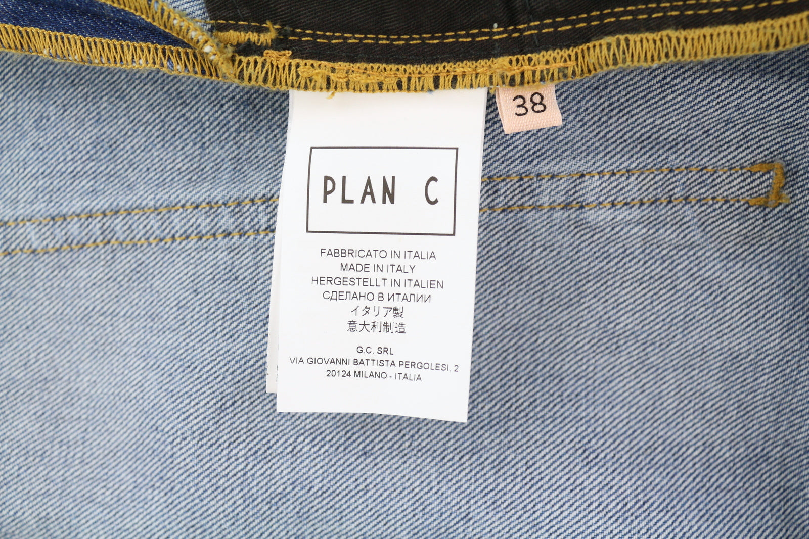 PLAN C Women Shorts 38 Washed Denim Blue Zip Fly Cotton Pockets Casual RRP€389