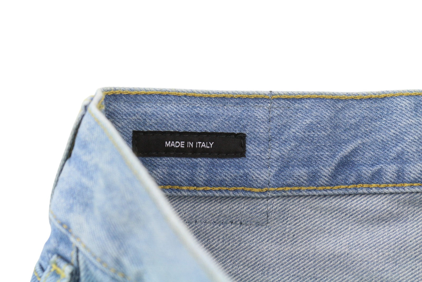 R13 Cross Over Women Shorts 26 Washed Denim Blue Asymmetrical Distress RRP€599