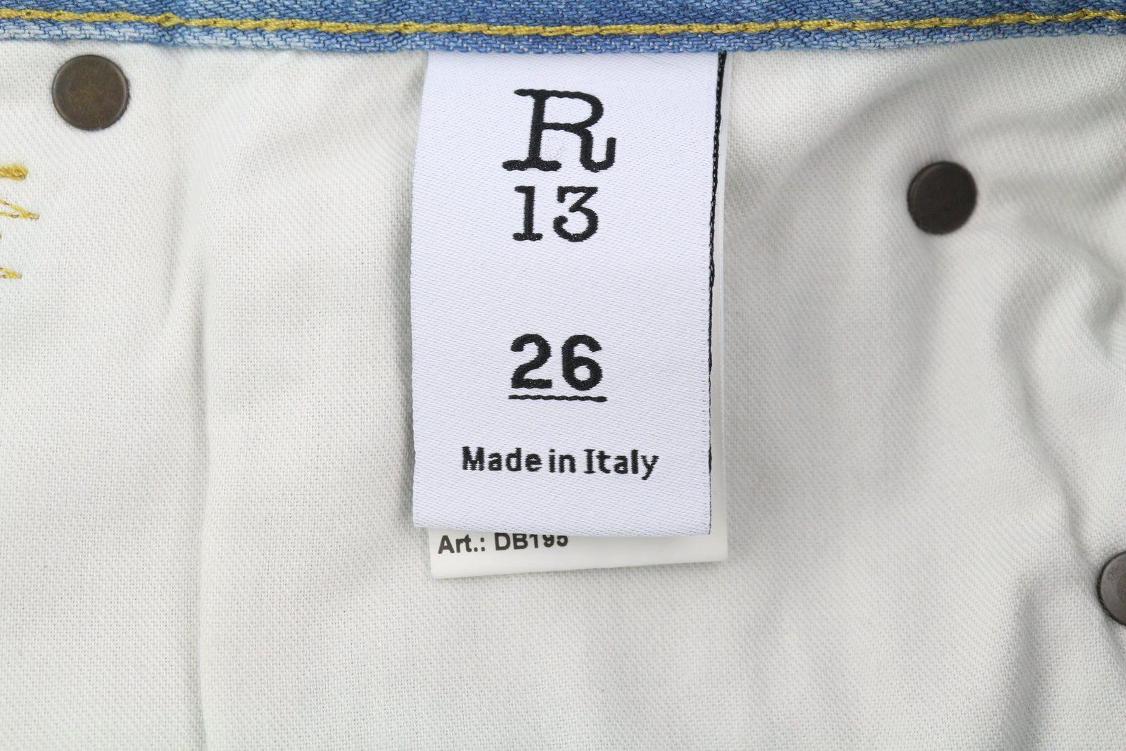 R13 Cross Over Women Shorts 26 Washed Denim Blue Asymmetrical Distress RRP€599