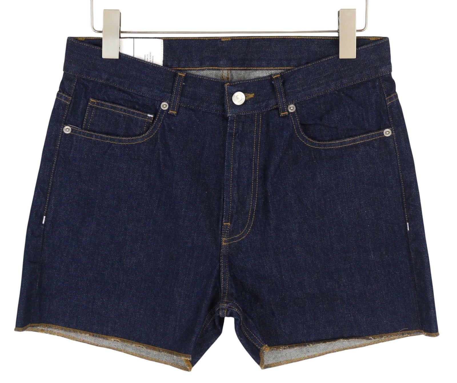NORSE PROJECTS Men Shorts W31 Dark Blue Denim Slim Fit Zip Fly Pockets Casual
