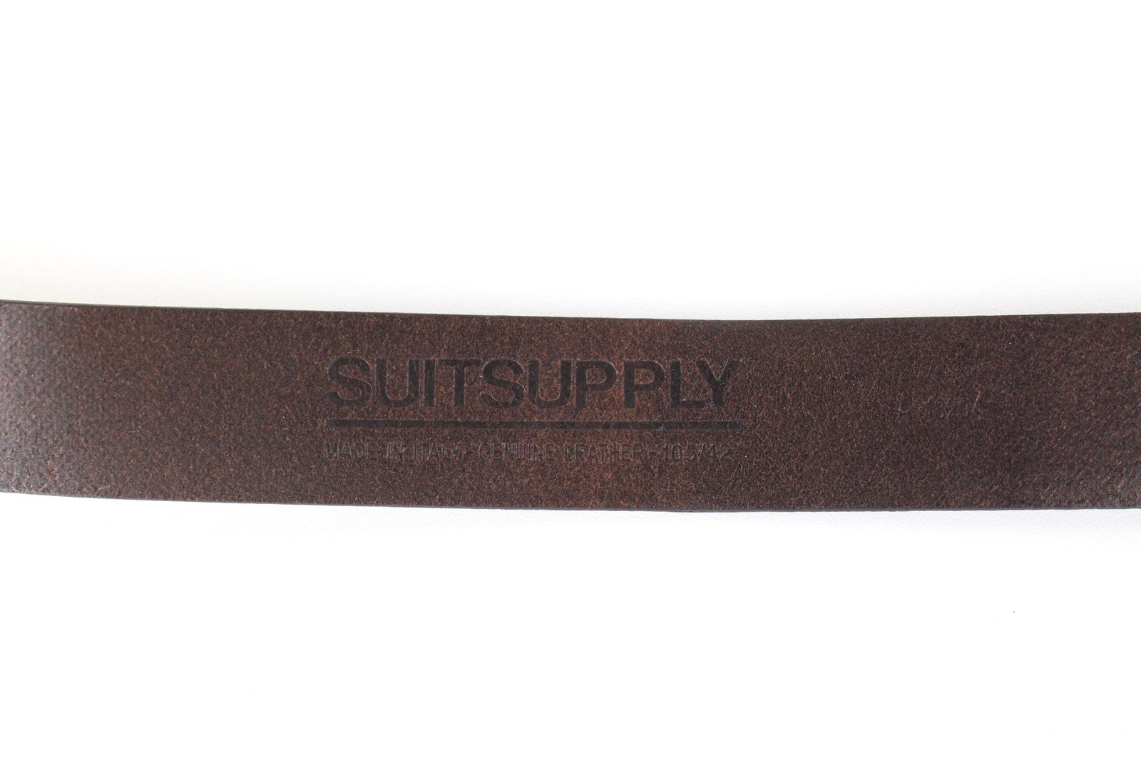 SUITSUPPLY Men's 105 cm Belt Dark Brown Leather Metal Buckle Dress Style