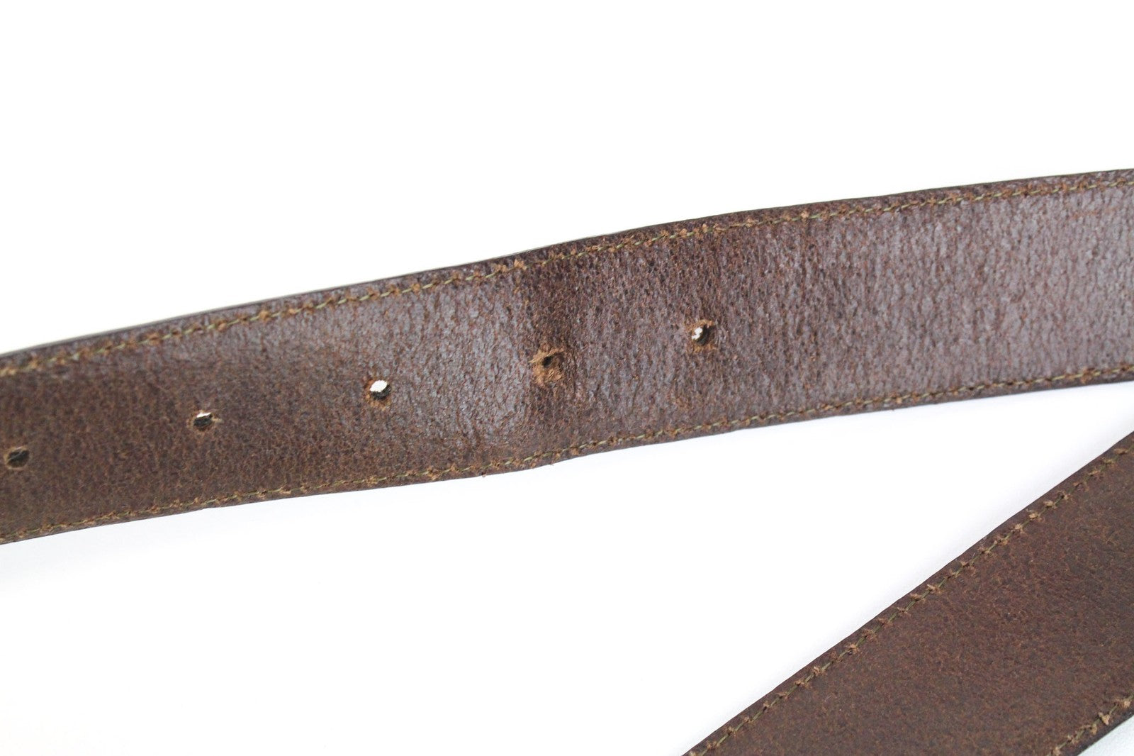 SUITSUPPLY Men's 85 cm Belt Brown Leather Square Metal Buckle Slim Classic