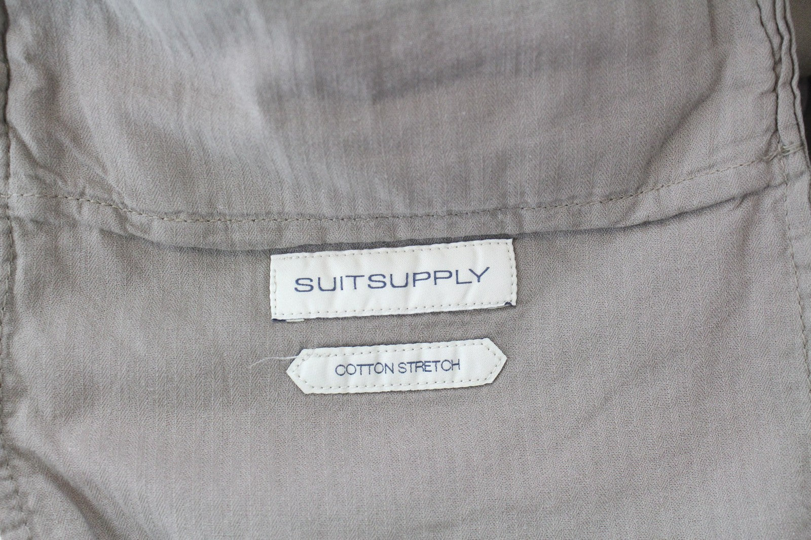 SUITSUPPLY Men's Grey Brown W36 Shorts Stretch Cotton Flat Front Summer Wear