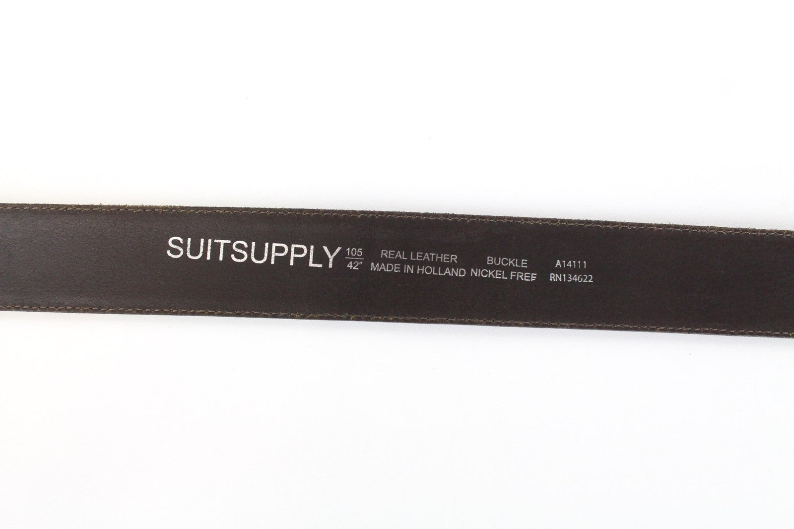 SUITSUPPLY Men's Brown Leather Belt 105 cm Smart-Casual Everyday Style