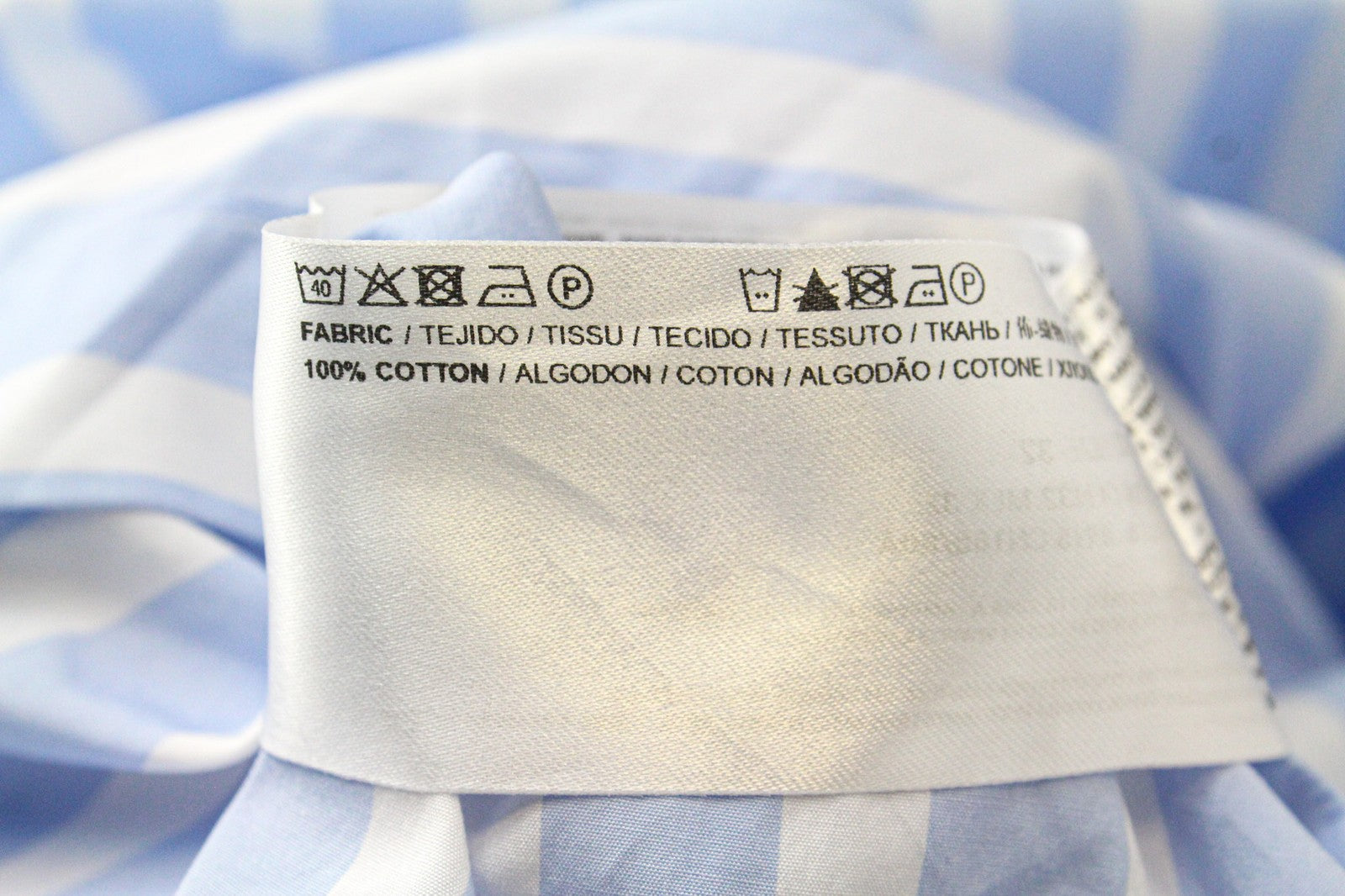 SUISTUDIO Asher Women's Top UK6R Blue Striped Cotton Bowtie Melange Blouse