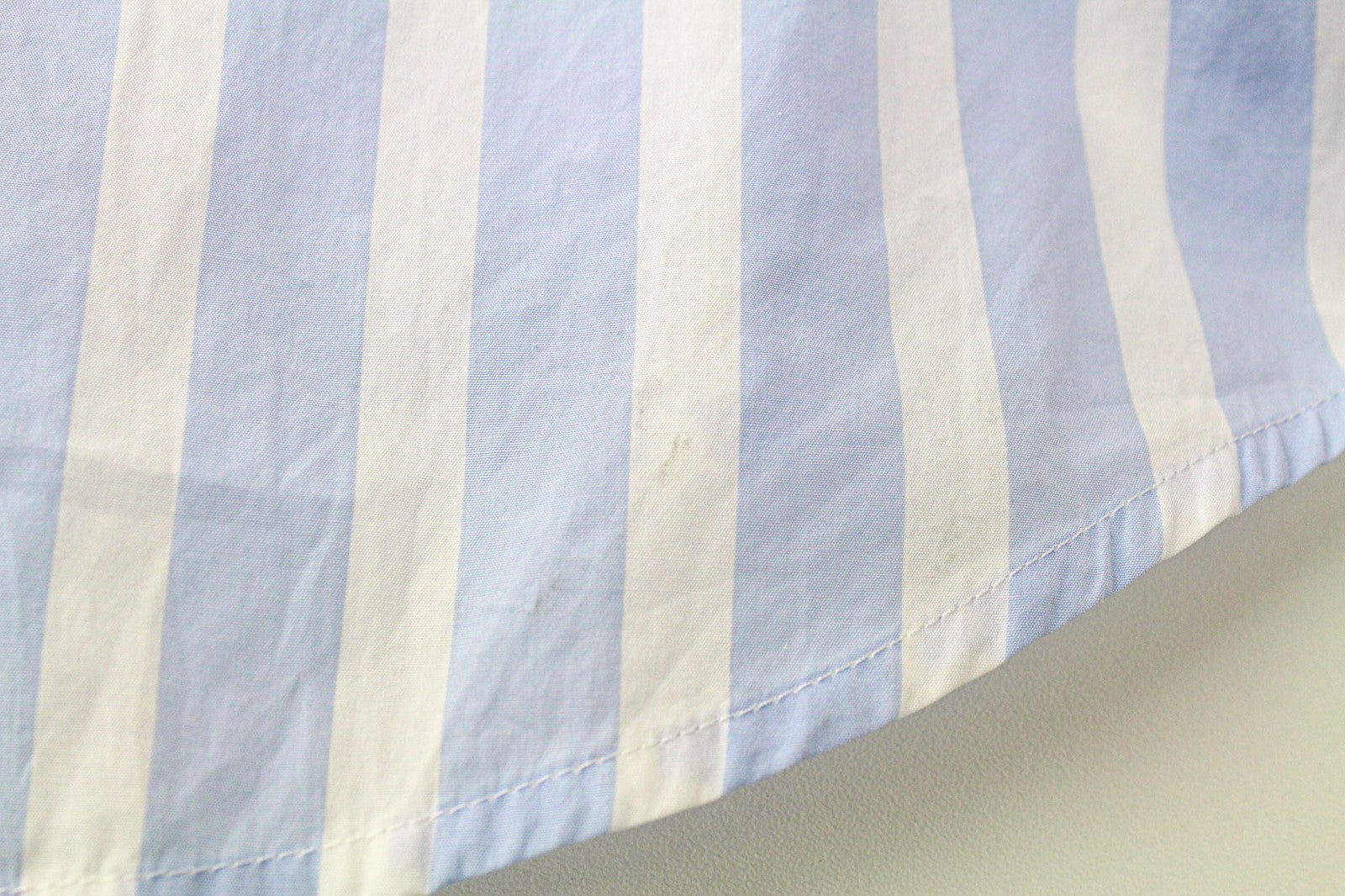 SUISTUDIO Asher Women's Top UK6R Blue Striped Cotton Bowtie Melange Blouse